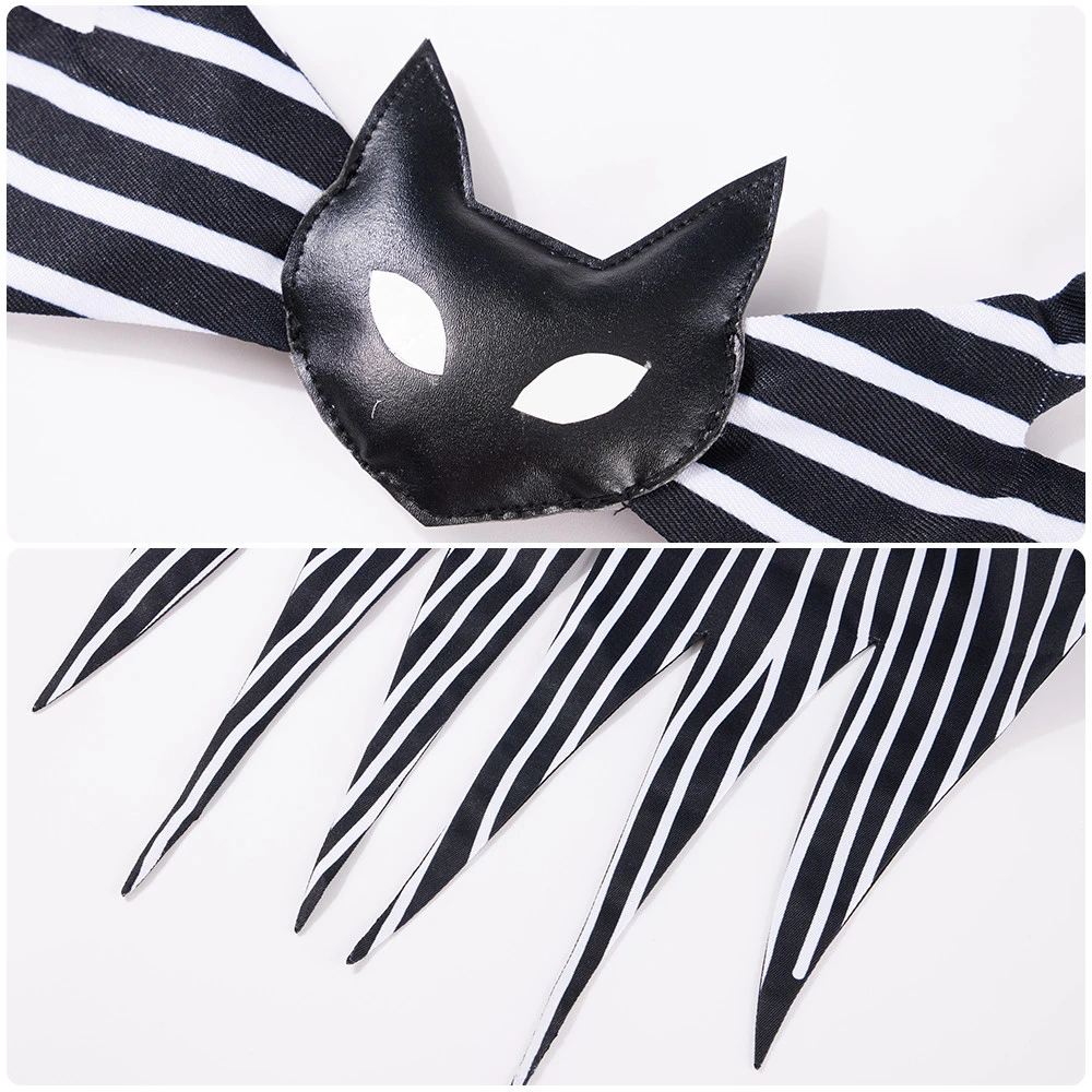 Nightmares Before Christmas Jack Skelington Sally Cosplay Costume Striped Top Pant Outfit Halloween Party Uniform
