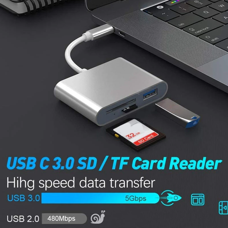 Адаптер для чтения карт памяти USB C SD / Mini OTG Type