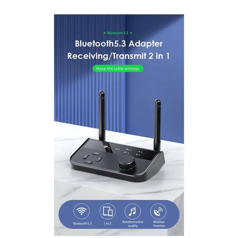 A29F-многопозиционный Bluetooth 5.3 аудиопередатчик-приемник 2-в-1 AUX 2 RCA стерео для автомобиля, телевизора, ПК (art.: 3920d89ce9bbf) - 3920d89ce9bbf