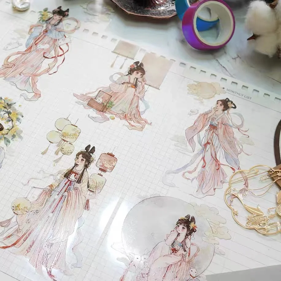 5 метров Луна красивая девочка Васи ПЭТ лента Китайская древняя сказка |