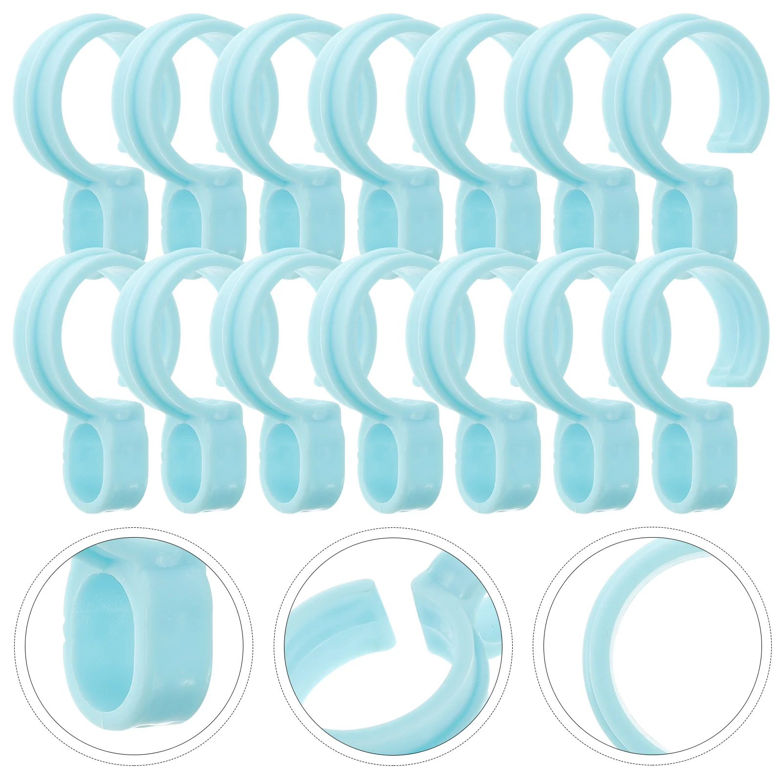 

25 Pcs Hanger Clip Windproof Hook Indoor Purse Table Plastic Clothes Rod Round Hooks