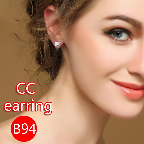 

B94 Fashion AAA Stud Earrings Personality Retro High Quality Letter Shape Jewelry Gift Couple New