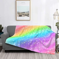 rainbow colorful blankets flannel all season vertical lines pattern portable ultra soft throw blanket for sofa office bedspreads