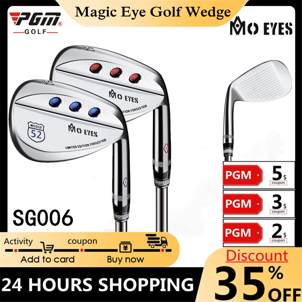 Original PGM Golf Magic Eye Wedge For Men And Women High Quality 950 Steel Shaft Convex Groove Soft Iron S20c Forging 52°/56°/60