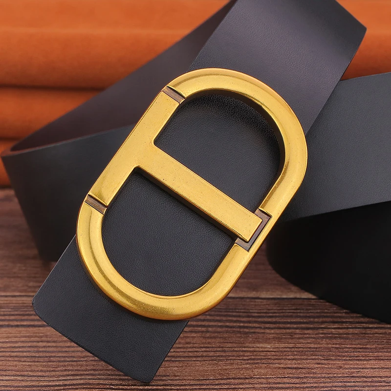Hot Fashion Fancy Vintage Waist Strap Round Buckle Belt High Quality Men Belt Casual Leather Corset Designer Belt ceinture homm