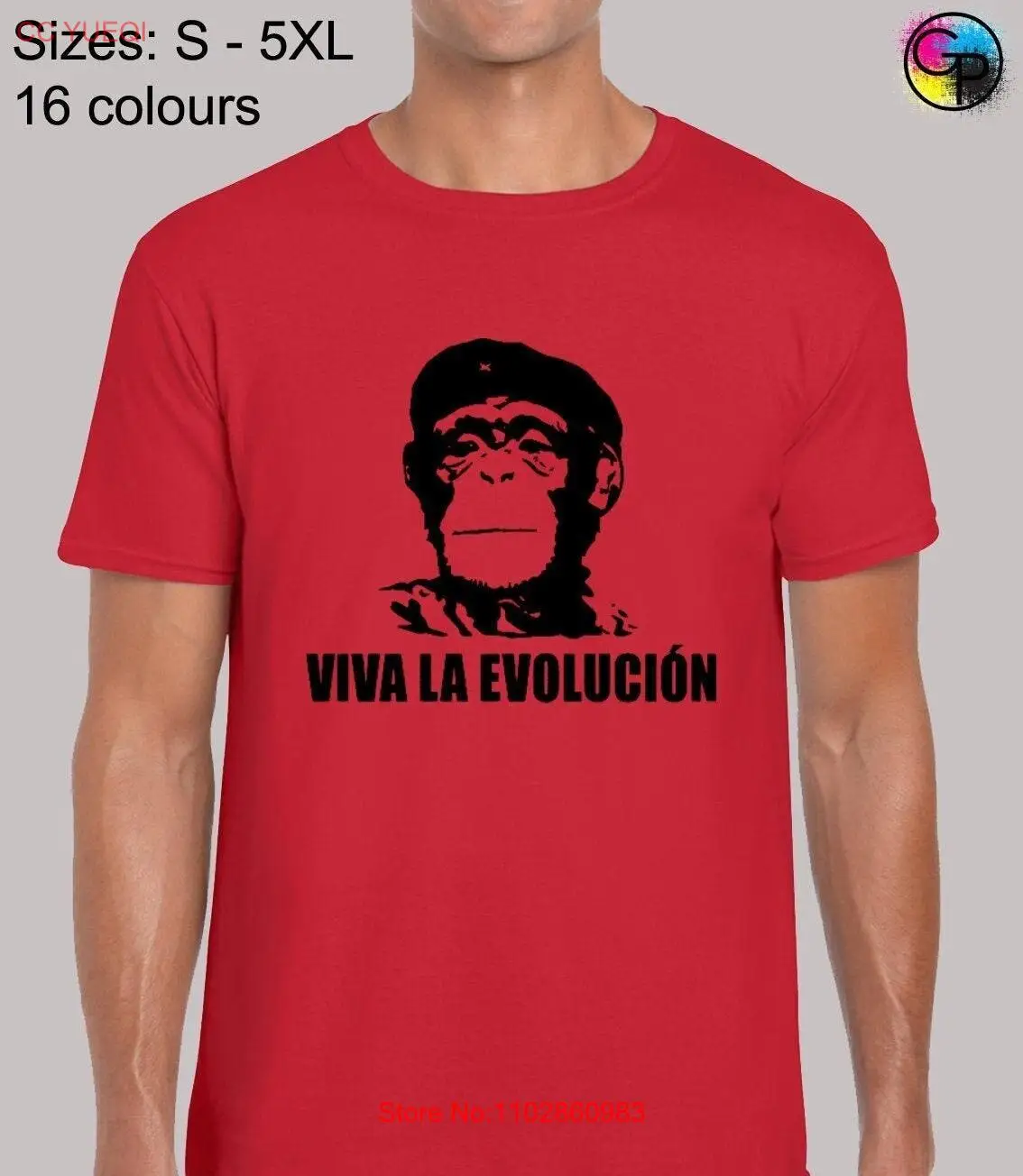 Мужская футболка Viva la Evolution унисекс топ забавная Че Гевара культовая пародия