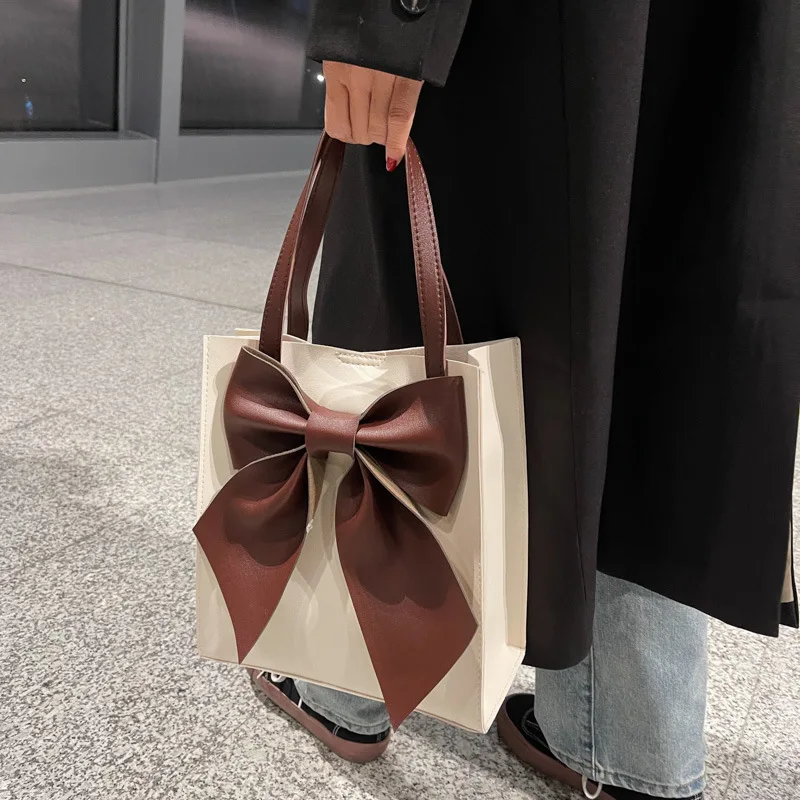 Large-capacity Bow Big Bag Women's Bag New Fashion Trend Shoulder Bag Foreign Temperament Tote Bag
