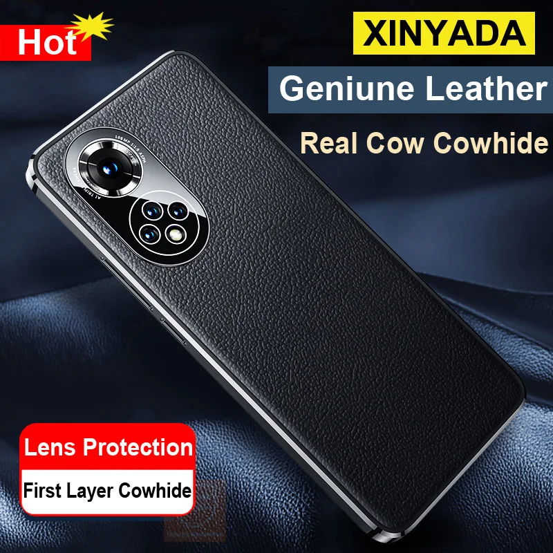 

Чехол из натуральной коровьей кожи для телефона Huawei Nova 9 Pro Corium, мягкий чехол для Huawei Nova 9 8 Pro Honor 50 60, задняя крышка, бампер