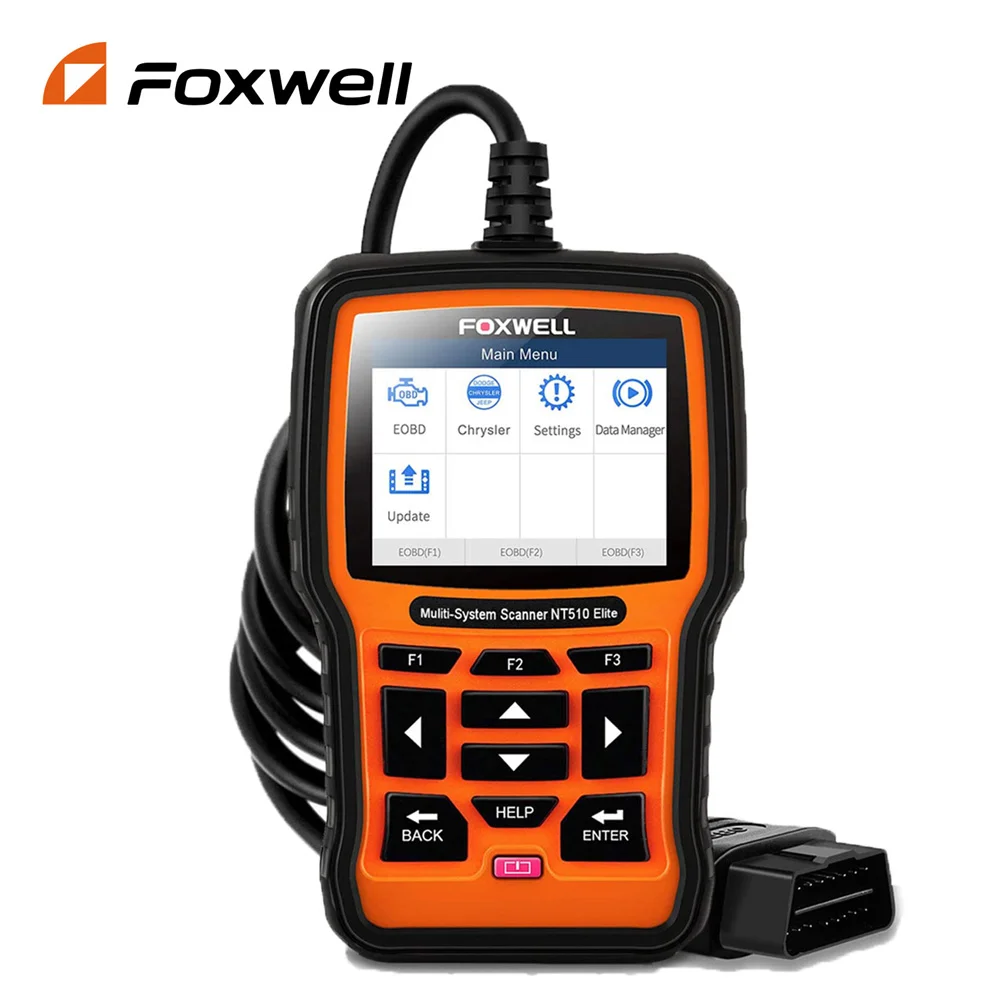 Автомобильный диагностический сканер Foxwell NT510 Elite OBD2 — полный считыватель