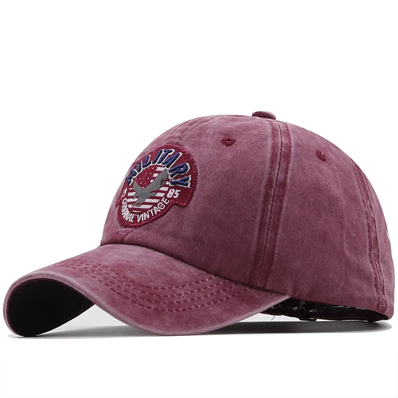 

Washed Cotton Eagle Hip Hop Hat Embroidered Men's Baseball Caps Women's Peaked Cap Outdoor Sun Hats Trucker Cap Can Be Wholesale