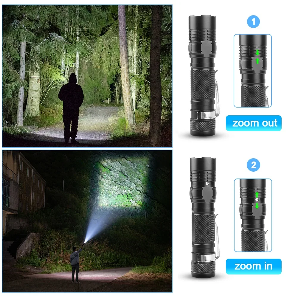 Фонарик S11C с фокусировкой 5000 лм LH351D 18650 K