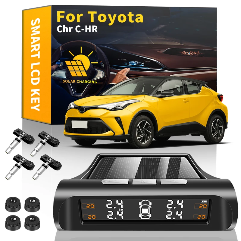 

Автомобильная система мониторинга давления в шинах TPMS на солнечной энергии с ЖК-дисплеем, USB автомобильная сигнализация, датчик давления в ...