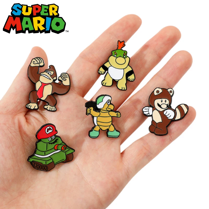 Супер Марио Bowser Jr. Hammer Bro Kamek металлическая брошь в стиле аниме булавка для одежды