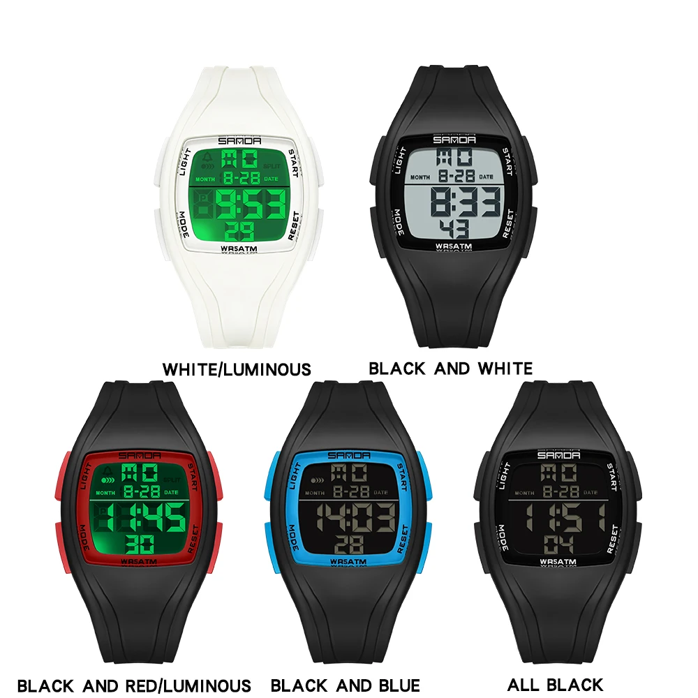 Часы наручные женские повседневные модные спортивные светодиодные цифровые для