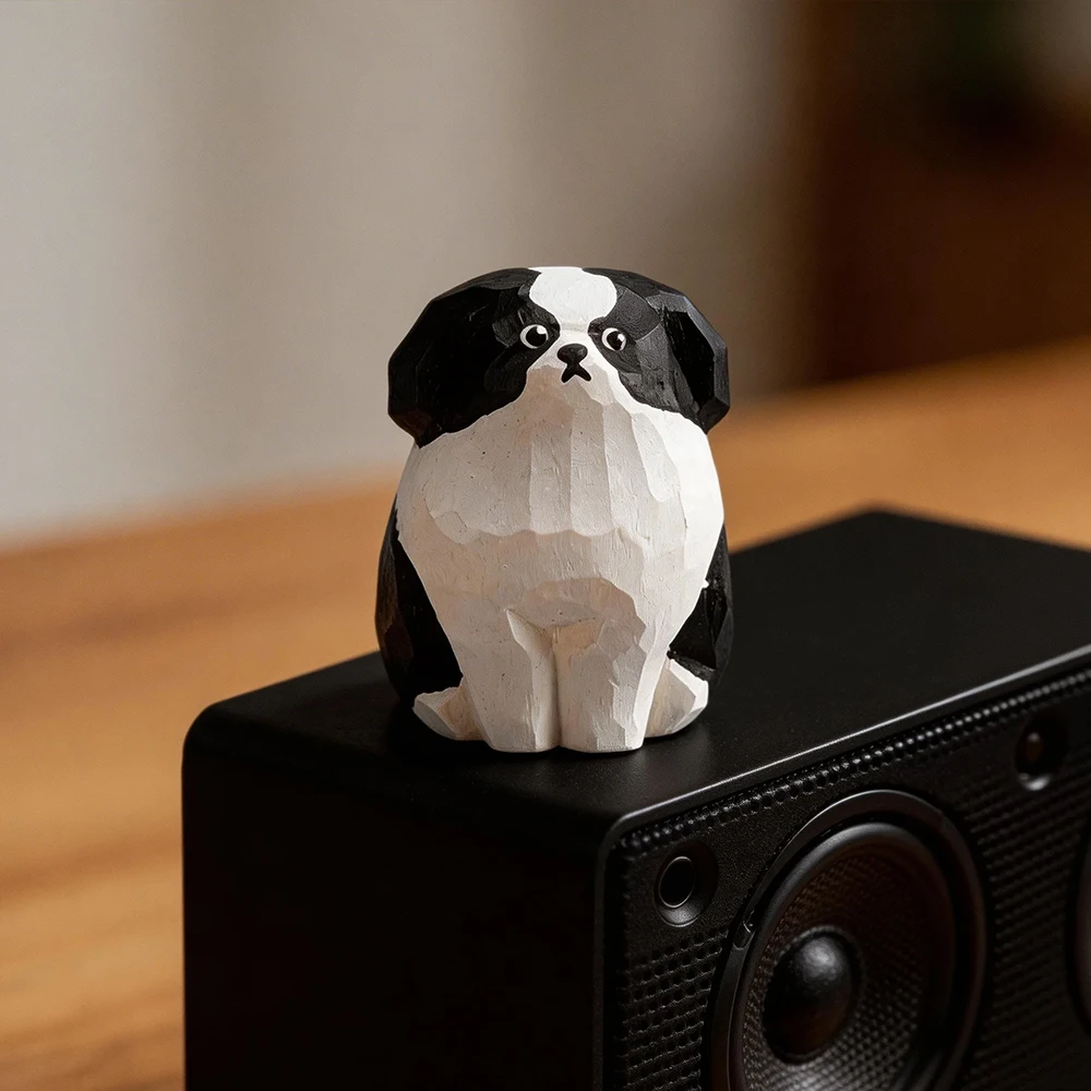 

Декоративная деревянная фигурка бордер-колли ручной работы, миниатюрная милая статуэтка собаки, украшение, подарок, набор для кресла-качалки, декор для дома и рабочего стола