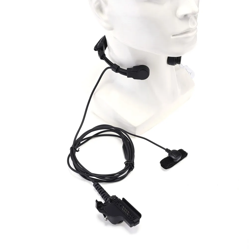 Flexible Throat Mic Earpiece Extendable Headset PTT For Motorola Two Way Radios HT1000 XTS1500 XTS2500 XTS3000 XTS3500 MT2000