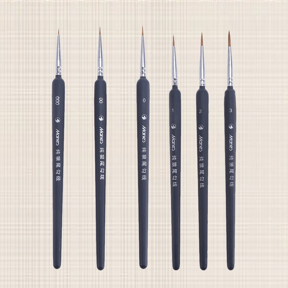 

Fine Detail Painting Brushes, 6pcs Painting Miniature Fine Drawing Brushes for Drawing Watercolor Oil Nail Painting Gouache