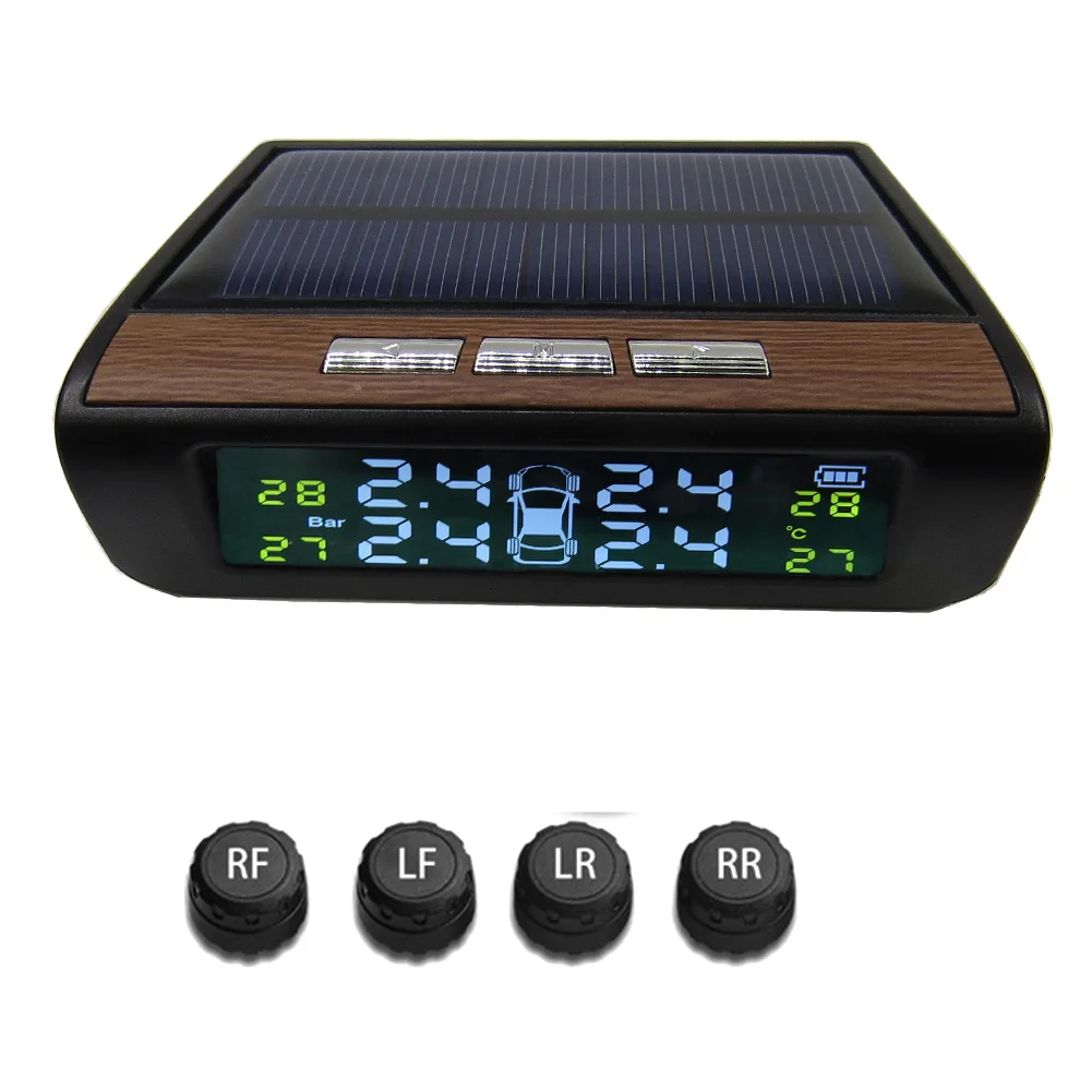 

Wireless Car TPMS Tyre Pressure Monitoring System Digital LCD Display Security Alarm Systems External Sensor Tyre Pressure