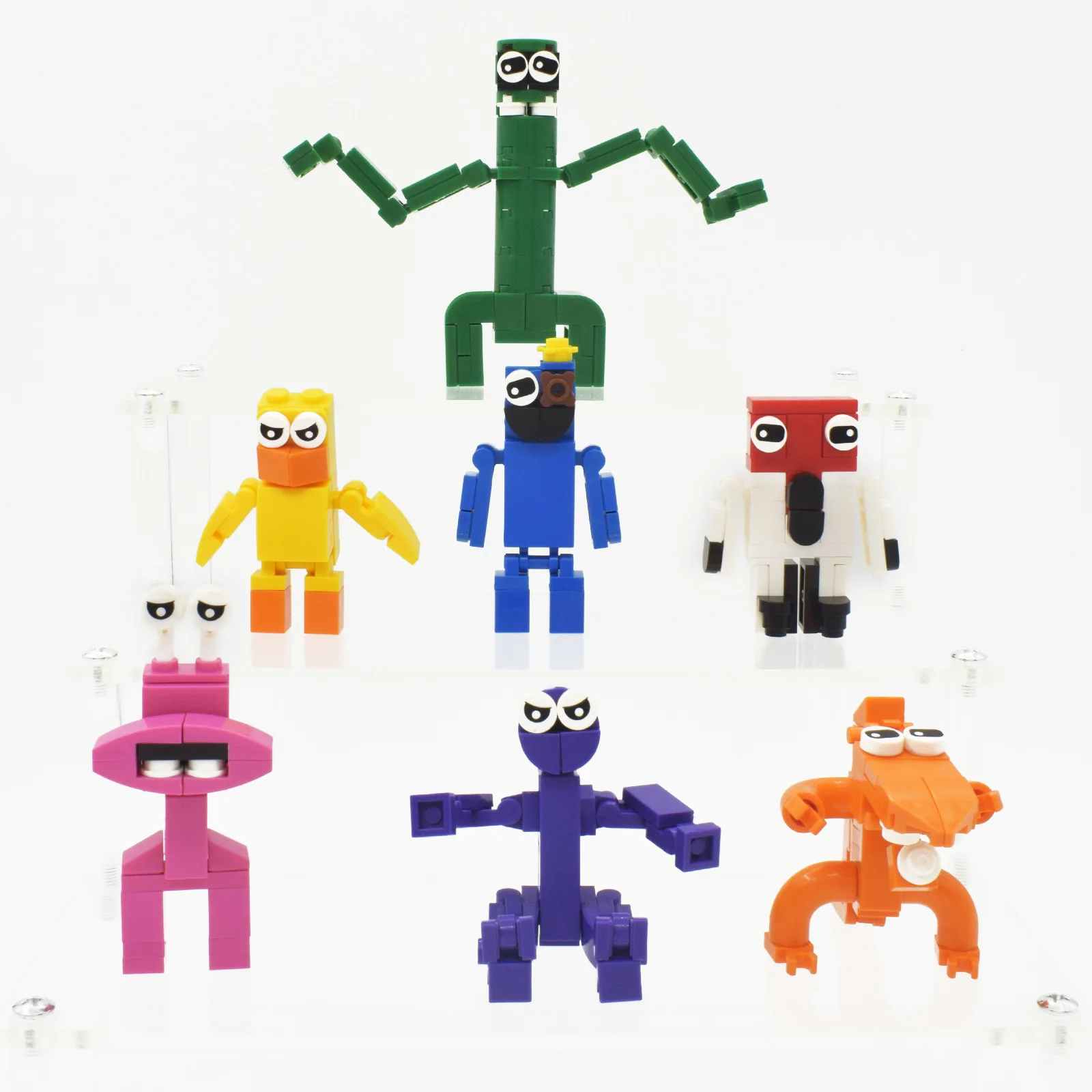 

Rainbow Friends Building BLocks Horror Blue Green Man Monster All Members Set Figures Character Bricks Friend Toys New Year Gift