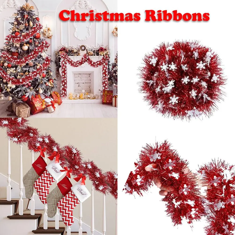 2шт Рождественская снежинка шерстяная полоска Макет сцены Рождественские ленты