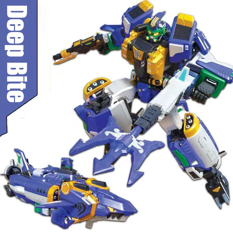 Фото Синий робот-трансформер Blue Cop Trinity Rescue Cardbot: фигурка-робот-грузовик из ABS-пластика для подарка №2
