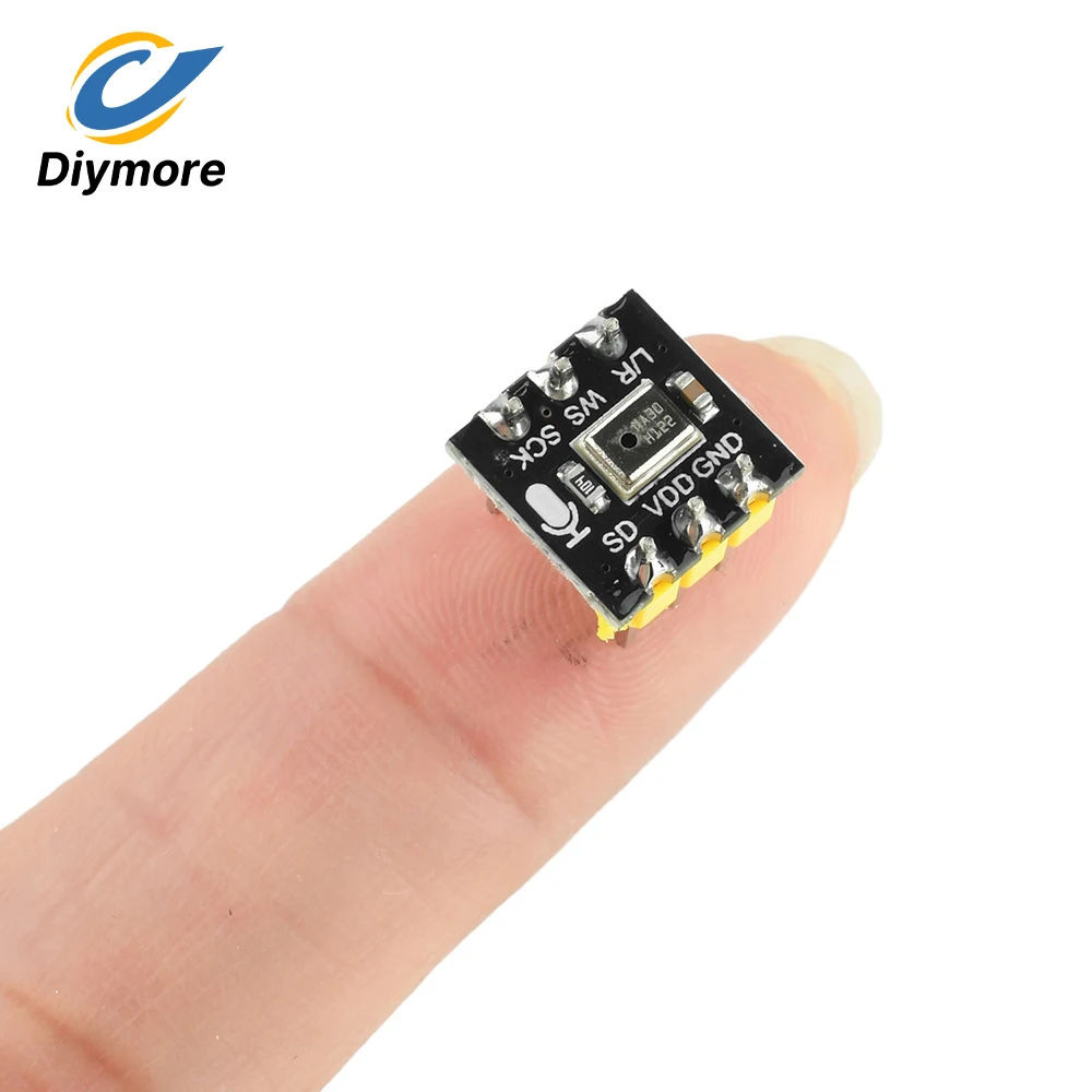 Фото Модуль всенаправленного микрофона MS4030 MEMS I2S с поддержкой ESP32 INMP441 60Гц-15кГц для различных сценариев захвата голоса №2