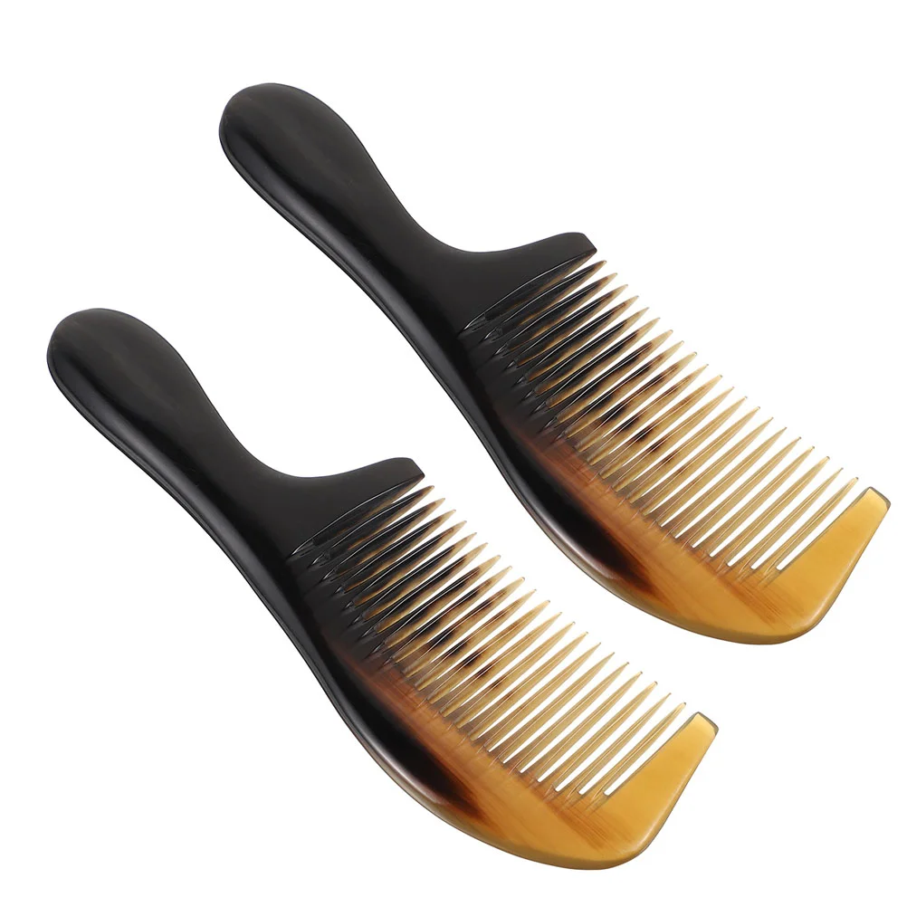 

Comb Hair Scraping Horn Styling Hairdressing Ox Natural Board Tool Smoothing Salon Pocket Static Head Wide Scalp Accessory Tooth