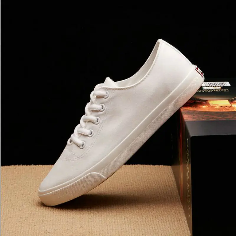 Туфли мужские на шнуровке Вулканизированная подошва дышащие плоская