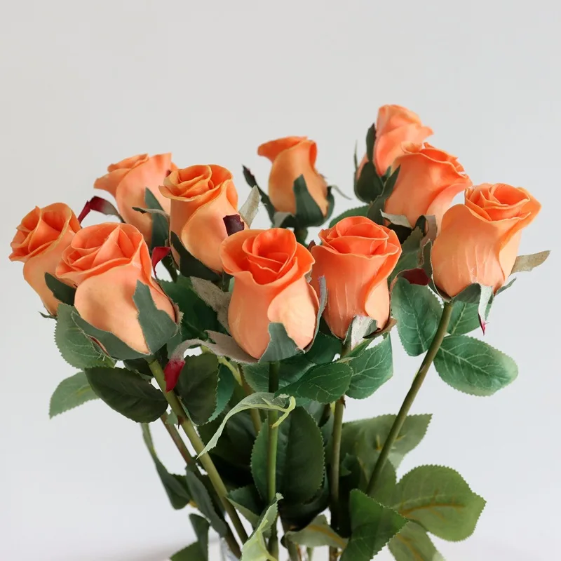 

Simulation Rose 80cm Spot PU Material Rose Wedding Decoration Living Room Display Bottle Flower Hotel Floral Decoration Rose DIY