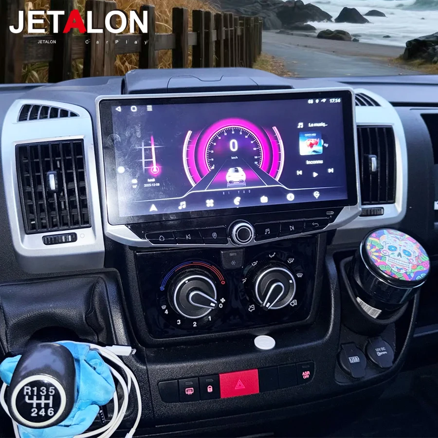 Фото Для FIAT DUCATO 2016 2017 2018-2024 Android 15 GPS-навигация Carplay Автомобильный радиоприемник с сенсорным экраном Видеоплеер Головное устройство №1