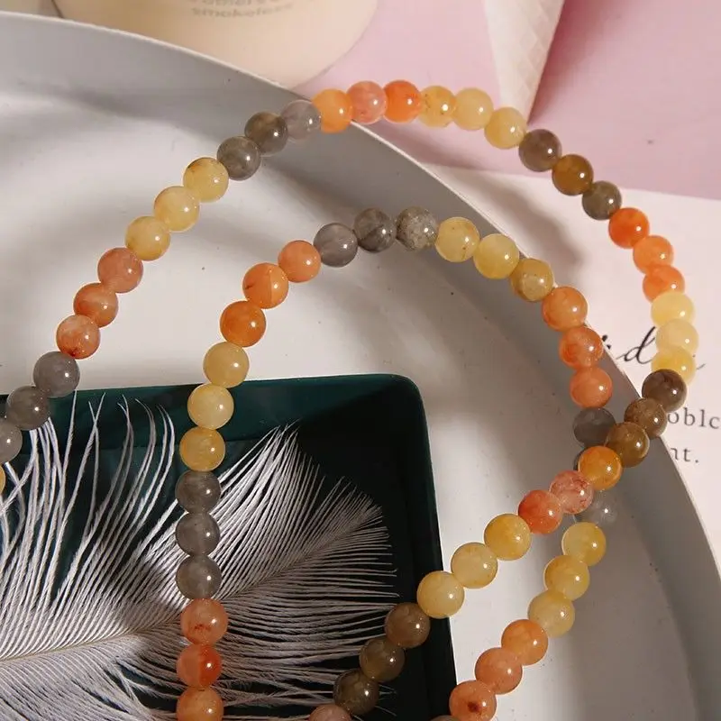 Золотистый Шелковый нефритовый браслет с бусинами Будды из нескольких колец для