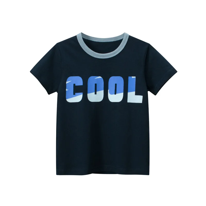 Summer New 2023 Children's Clothing Boys Short Sleeve Cotton T-shirt Letter Print Kids Clothes Boy Top Dropshipping