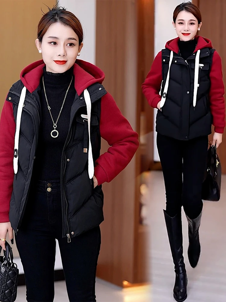 Модный пуховик с капюшоном одежда хлопковой подкладкой женская короткая зимняя