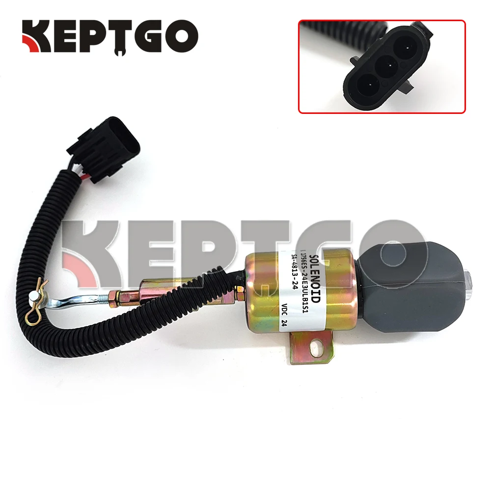 Электромагнитный клапан отключения подачи топлива 24 В SA-4813-24 для Ouman Shangchai 6114 DIESEL