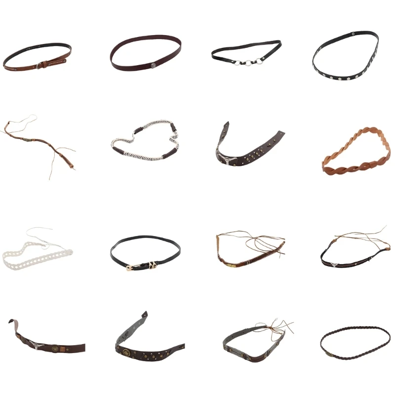 Y1UB Ремни для ковбойской шляпы Кожаные ремешки шляп мужчин Западная шляпа Fedora Hat