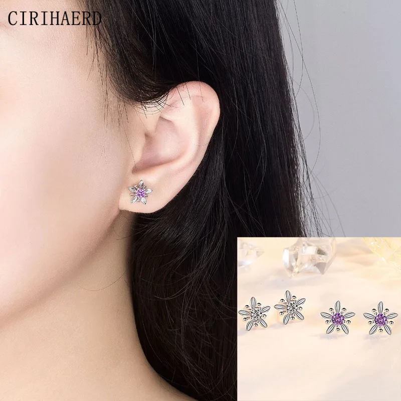 

Tous Jewelry Women's Accessories 925 Silver For Women Trend Earrings 2022 Crystal Zircon Flower Stud Earrings Gift Wholesale