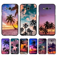 yndfcnb summer beach scene at sunset on sea palm phone case for redmi 8 9 9a for samsung j5 j6 note9 for huawei nova3e mate