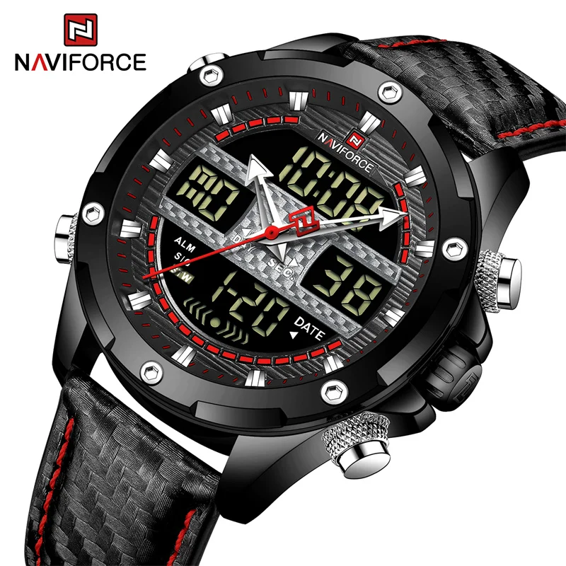 NAVIFORCR 2022 новые часы для мужчин водонепроницаемые часы модные мужские цифровые светодиодные светящиеся спортивные мужские часы для свиданий