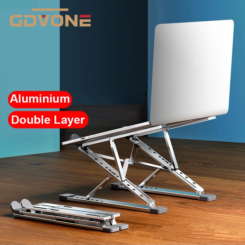 Portable Laptop Stand Aluminium Foldable For Macbook Pro Air Support Bracket Adjustable Notebook Holder Tablet Base PC Computer