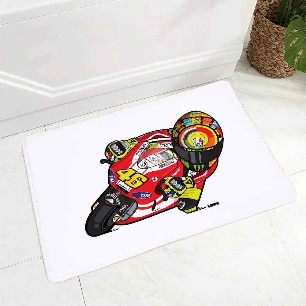 

Bedroom Living Room Carpet Anti Slip Flannel Rug Mat Women Slipper Cartoon Sport Motorcycle Mat bedside Bath Mats Parlor Mat