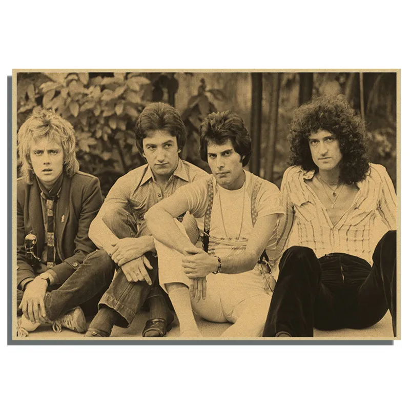 Постер из крафт-бумаги с музыкой группы винтажный высококачественный