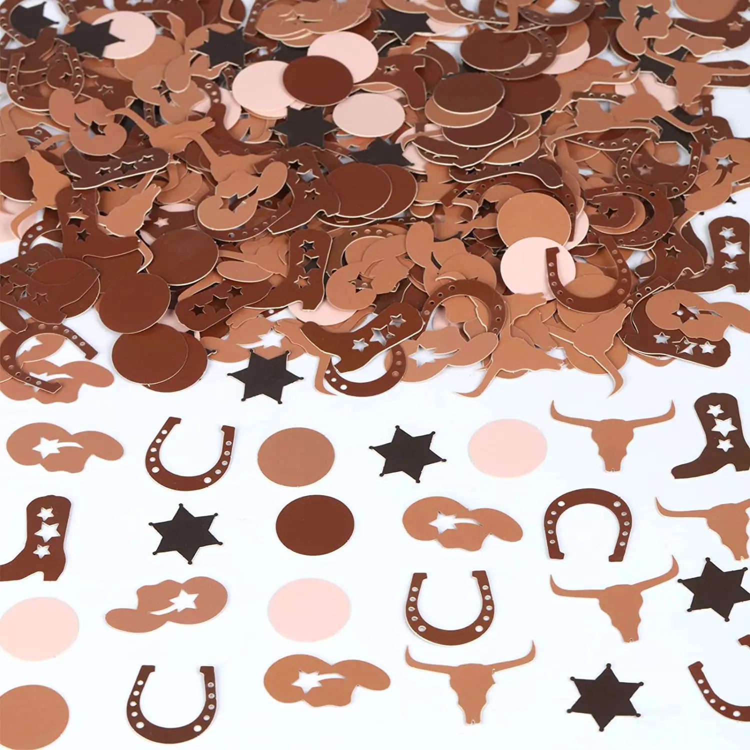 200pcs Western Cowboy Party Decorations Boy First Rodeo Birthday Confetti Western Cowboy Baby Shower Wild West Party Supplies