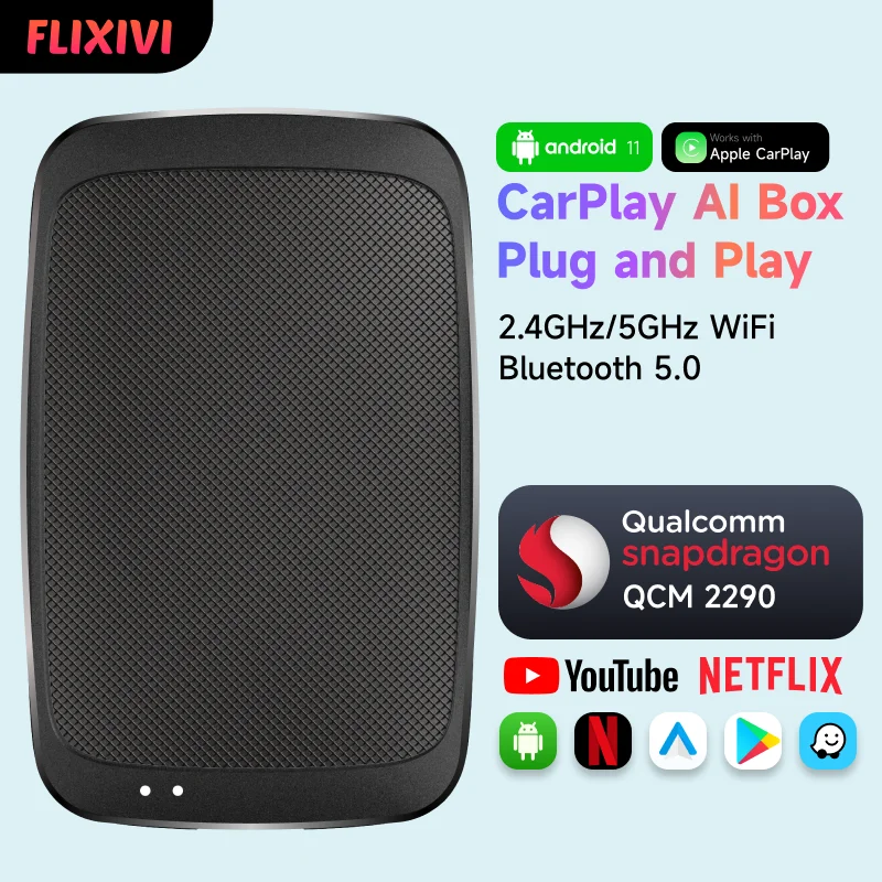 

FLIXIVI CarPlay Mini Ai Box Wired CarPlay Wireless Android Auto Netflix Iptv YouTube Spotify for Audi Benz Mazda Toyota