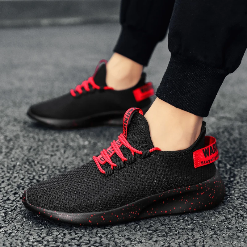 Men Sneakers Breathable Male Running Shoes Comfortable Black Men's Sneakers Lightweight Walking Jogging Men Athletic Sport Shoes