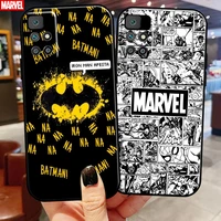 marvel avengers for xiaomi redmi 10 6 5 inch phone case funda black coque soft liquid silicon carcasa