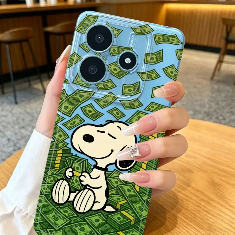 Фото Чехол для Xiaomi Redmi Note 15 14 Pro Plus A4 11S 9 10 12S 15Pro Note 13 14C 12 13C 11, мягкий чехол для телефона с милым мультяшным рисунком S-noopy №5
