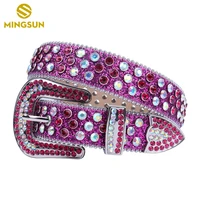purple rhinestone belt for men women bling diamond studded belt luxury strap men vintage leather waistband fasion belt for jeans