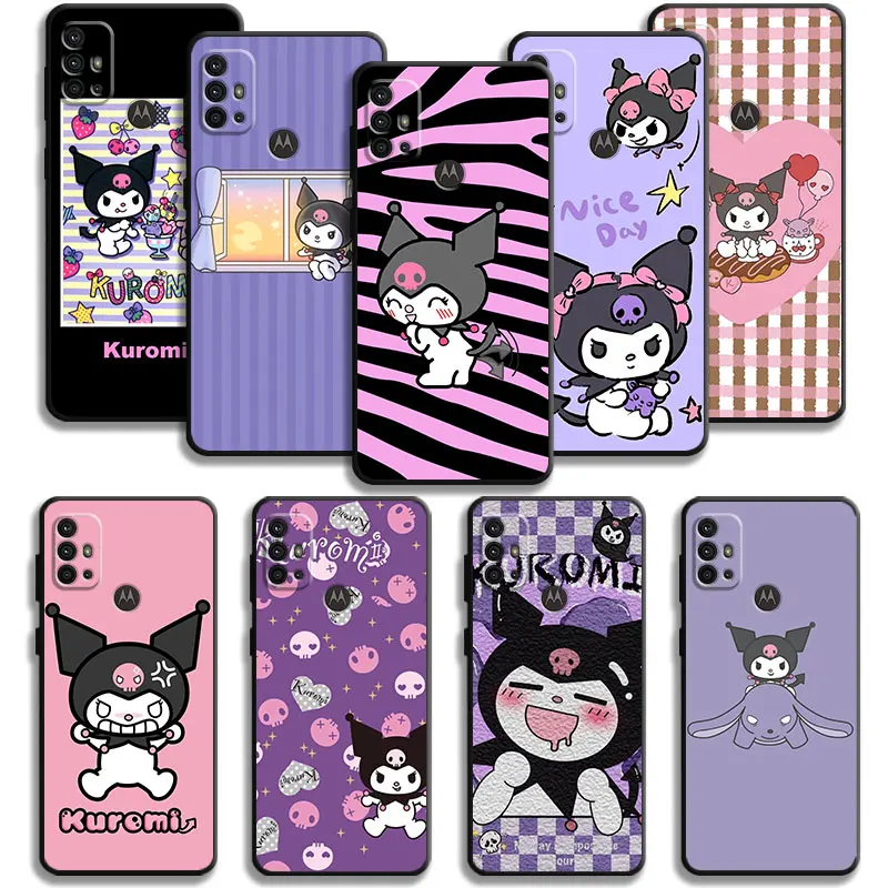 Забавный милый чехол для телефона Kuromi Nice Day для Motorola G60 G50 G31 G30 G22 G9 G8 Power Lite Plus Edge 20Lite 30Pro One Fusion