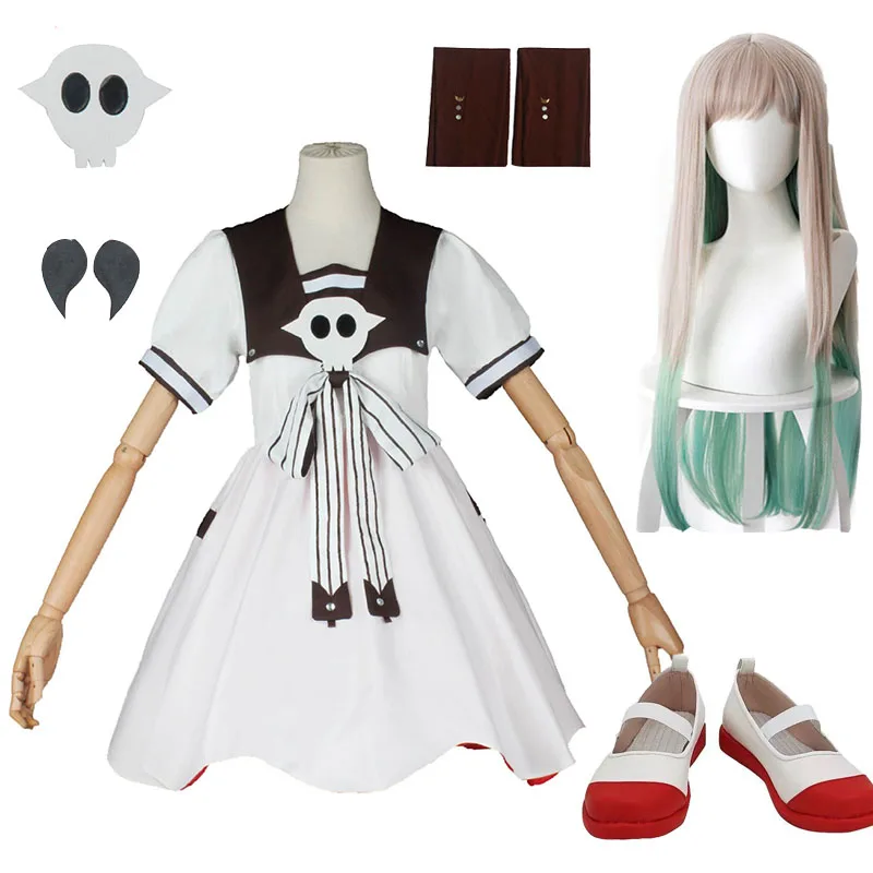 

Женский костюм для косплея Yashiro Nene, костюм Ханако кун из аниме «унитаз», костюм для косплея Ханако Кун, парик для Хэллоуина