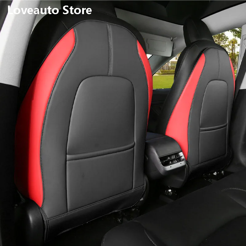 

for Tesla Model 3 Y 2021 2020 2019 2018 2017 2016 Car All Inclusive Rear Seat Anti-Kick Pad Rear Backrest Seats Cover Accessorie